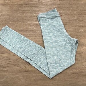 Old Navy Heathered Light Blue Girls Stretch Leggings